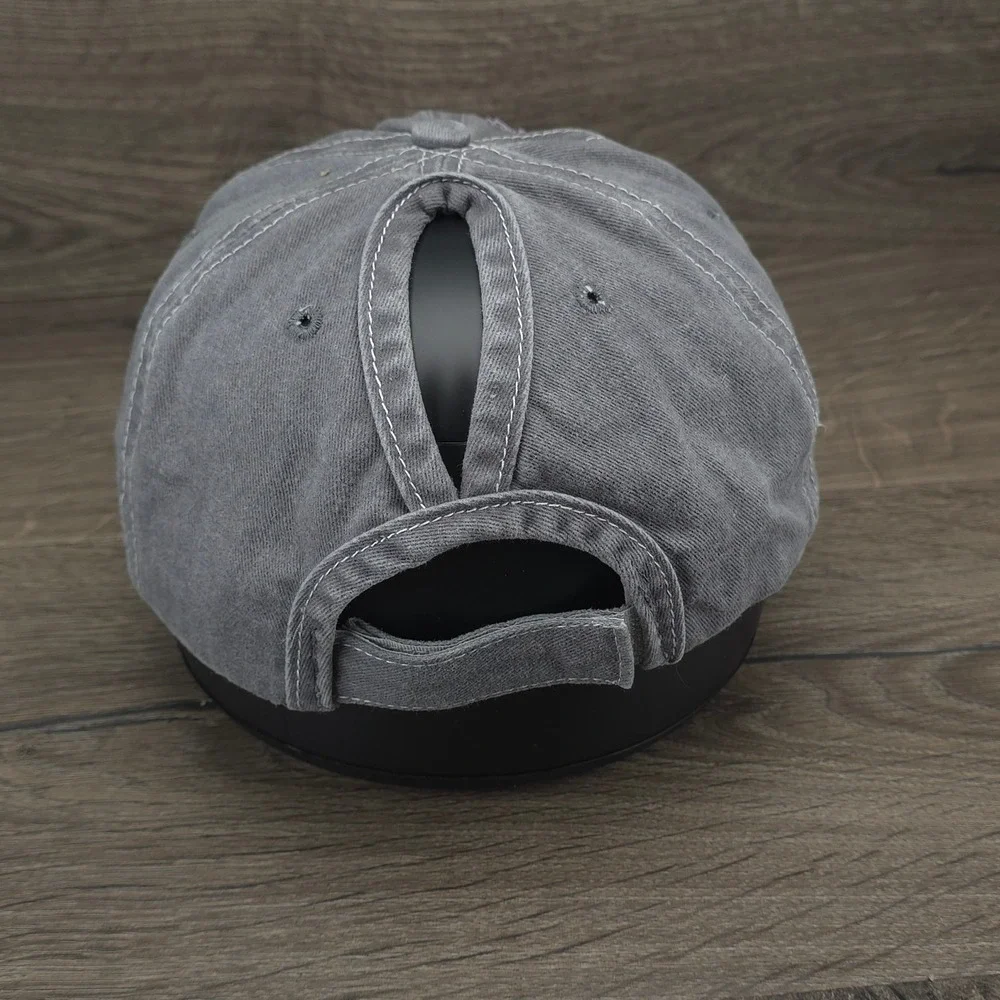 Jesus Loves This Hot Mess Hat Womens Strapback Gray Religious Lifestyle Ponytail